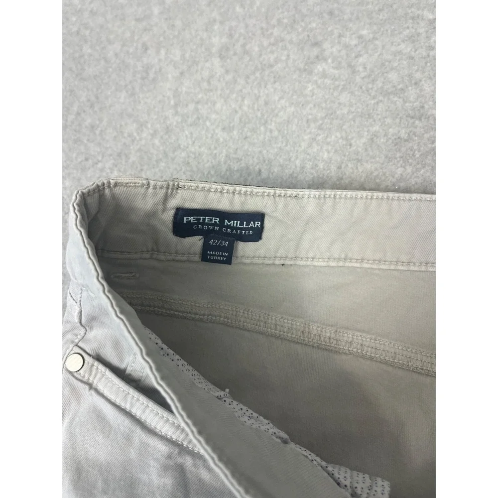 Peter Millar Wayfair Pants Mens 42x34 Gray 5 Pocket Lightweight Stretch